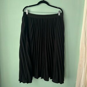 Kate Kasin pleated black midi skirt size 2X 2XL